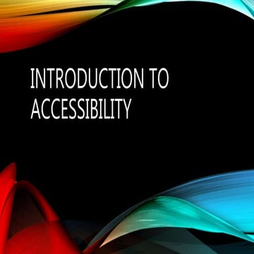 Introduction to Accessibility