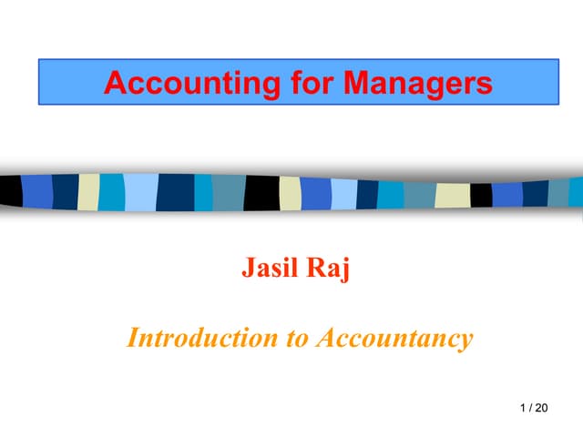 Introduction to accountancy