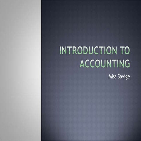 Introduction to accounting