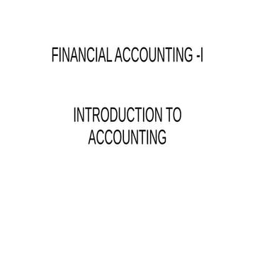 Comprehensive Introduction to Accounting: Theory, Objectives, and ...