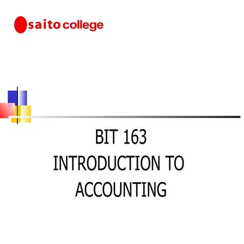 Introduction to accounting chapter 1 new