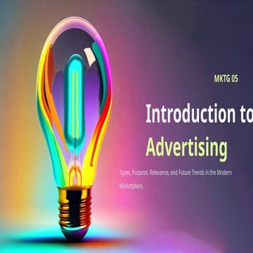 Introduction to Advertising and its core | PPTX