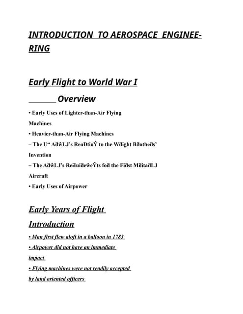 Brief history of aviation by madhav | PPTX
