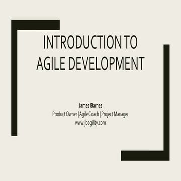Introduction to Agile Development