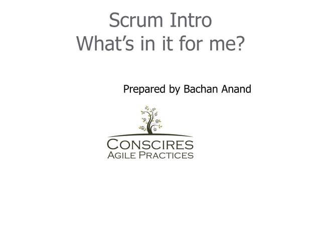 Introduction to agile scrum