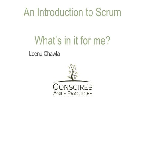 Introduction to agile scrum
