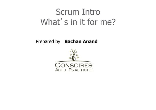 Introduction to Agile & Scrum