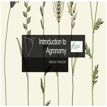 Introduction to agronomy