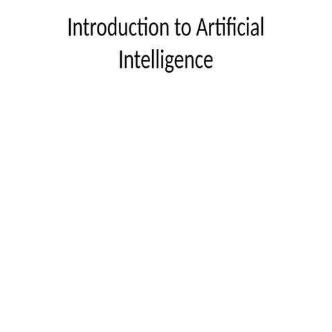 Comprehensive Introduction to Artificial Intelligence and Its Impact on ...