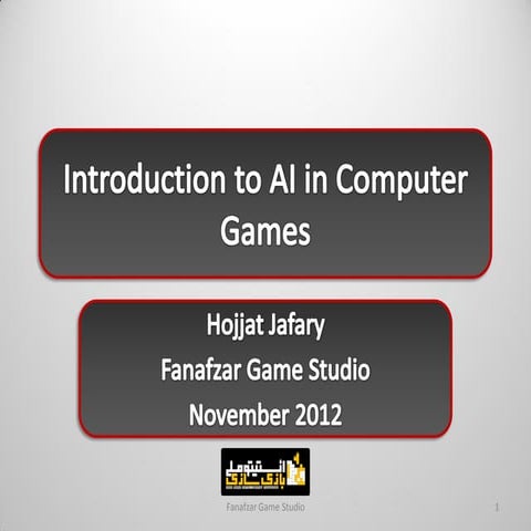 Introduction to AI in computer games