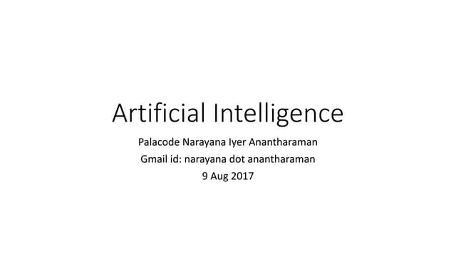 Introduction to Artificial Intelligence