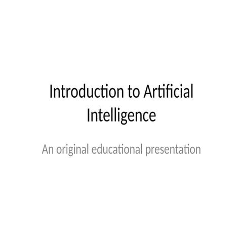 Introduction to Artificial Intelligence Basics for Students and ...