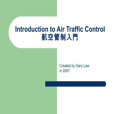 Introduction to air traffic control | PPT