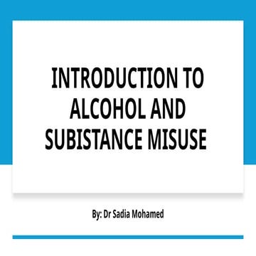 Substance Use Disorders in DSM-V | PPTX