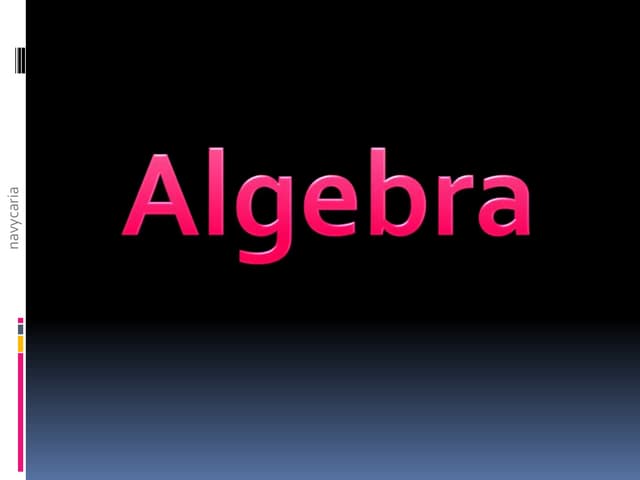 Introduction to algebra