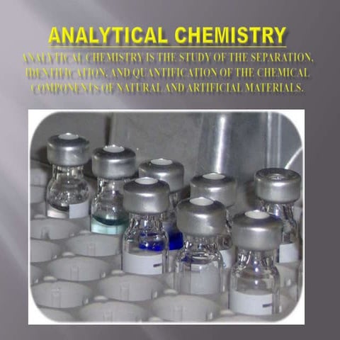 Introduction to analytical chemistry