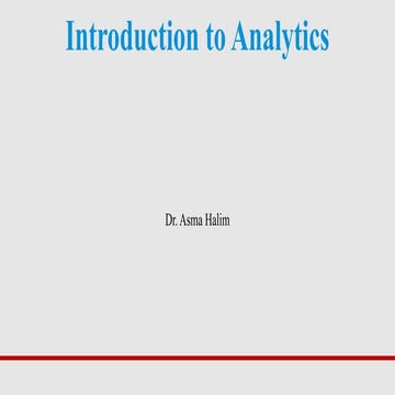 Introduction to Analytics, Basic Concepts | PPTX
