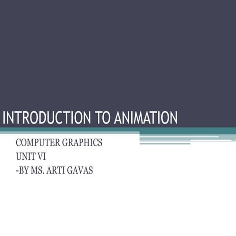 Introduction to animation | PPT