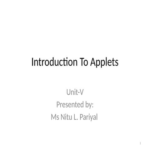 Introduction To Applets methods and simple examples | PPTX ...