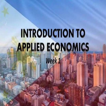 Introduction to applied economics
