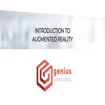  Introduction to Augmented Reality  - Please Share ! 