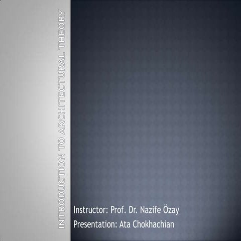 Introduction to architectural theory