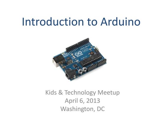 Arduino for beginners- Introduction to Arduino (presentation ...