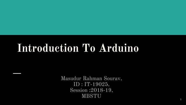Introduction to Arduino