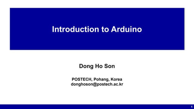 Introduction to Arduino