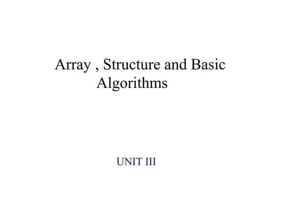 Introduction to arrays | PPT