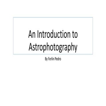 Introduction to astronomy telescopes-astrophotography