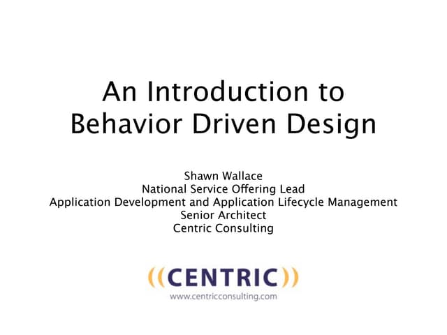Introduction to atdd