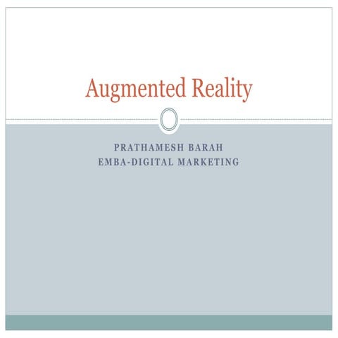 Introduction to Augmented Reality
