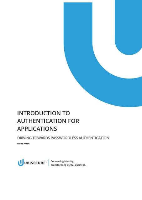 An Introduction to Authentication for Applications