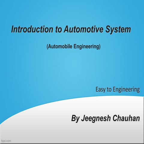 Introduction to automotive system 