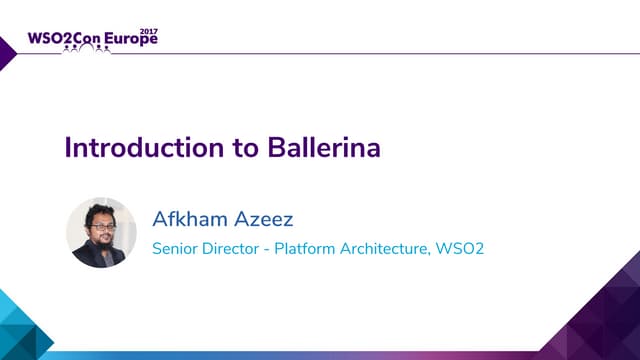 [WSO2Con EU 2017] Introduction to Ballerina