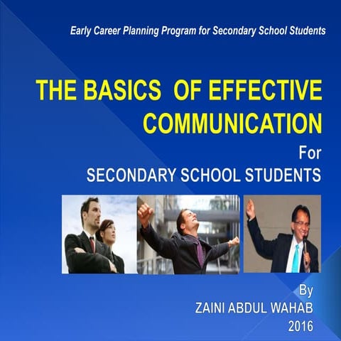Introduction to basic communications for secondary school students