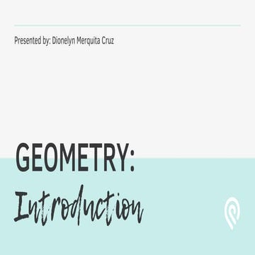 Introduction to Basic Geometry
