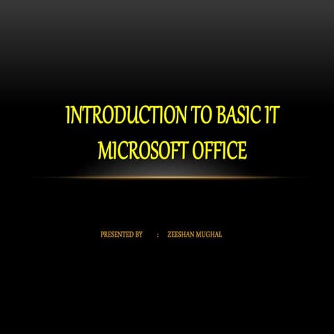 Basic computer fundamentals _MS Office | PPTX
