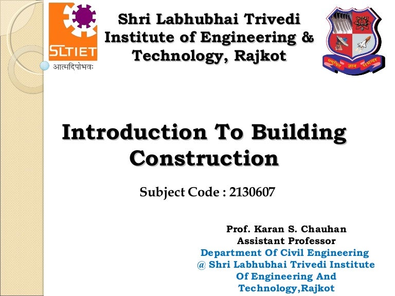 Introduction to Building Construction