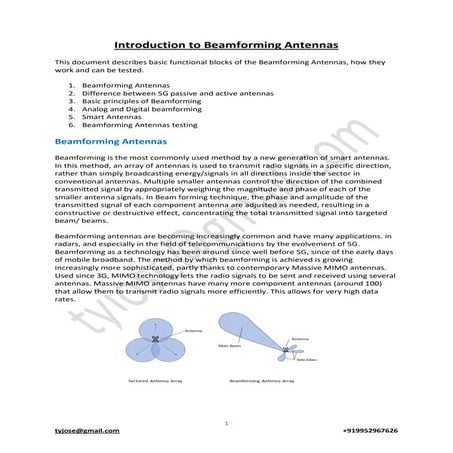 Introduction to beamforming antennas