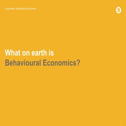 Introduction to Behavioural Economics