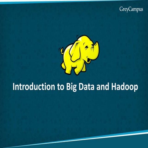 Introduction to Big Data and Hadoop