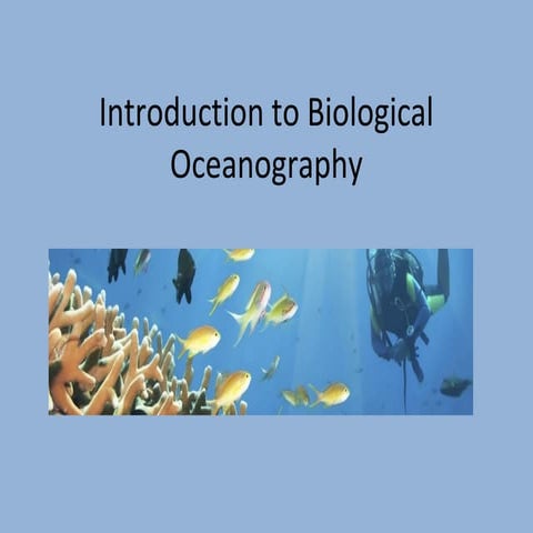 Introduction to biological oceanography notes
