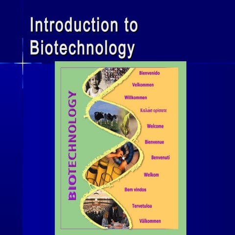 Introductionto biotechnology