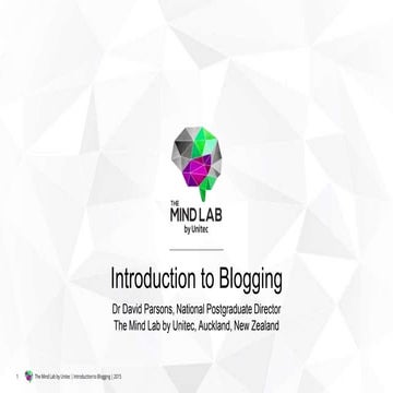 Introduction to Blogging