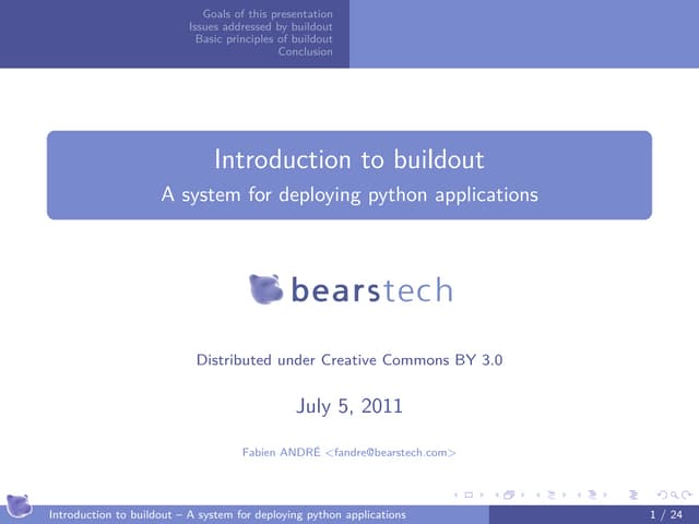 Introduction to buildout