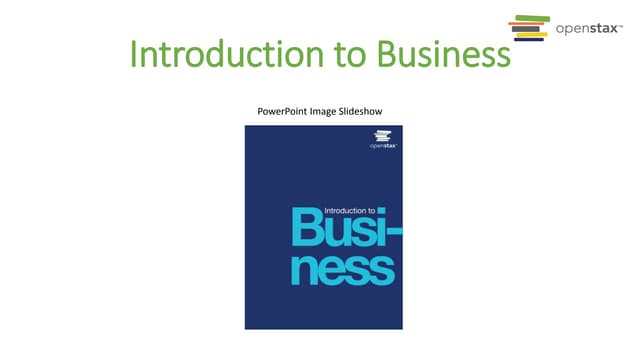 Chapter One Introduction to Business OpenStax