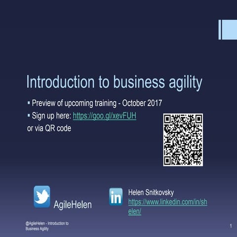 Introduction to business agility
