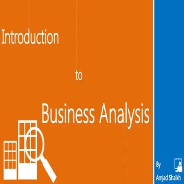 Introduction to Business Analysis